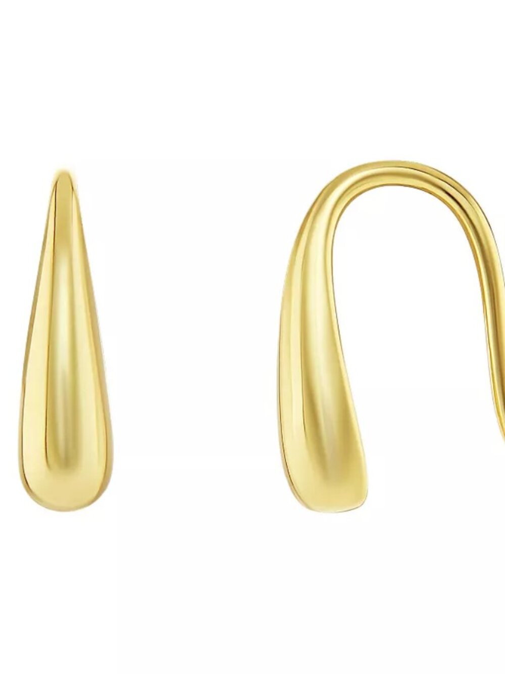 24KT Gold Over Sterling Silver Polished Teardrop Earrings